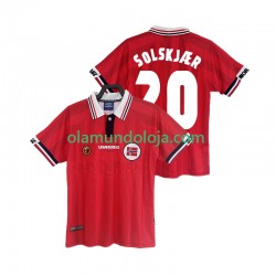 Camisola Noruega SOLSKJAER 20 Retro Homem Equipamento Primeiro 1998 Manga Curta